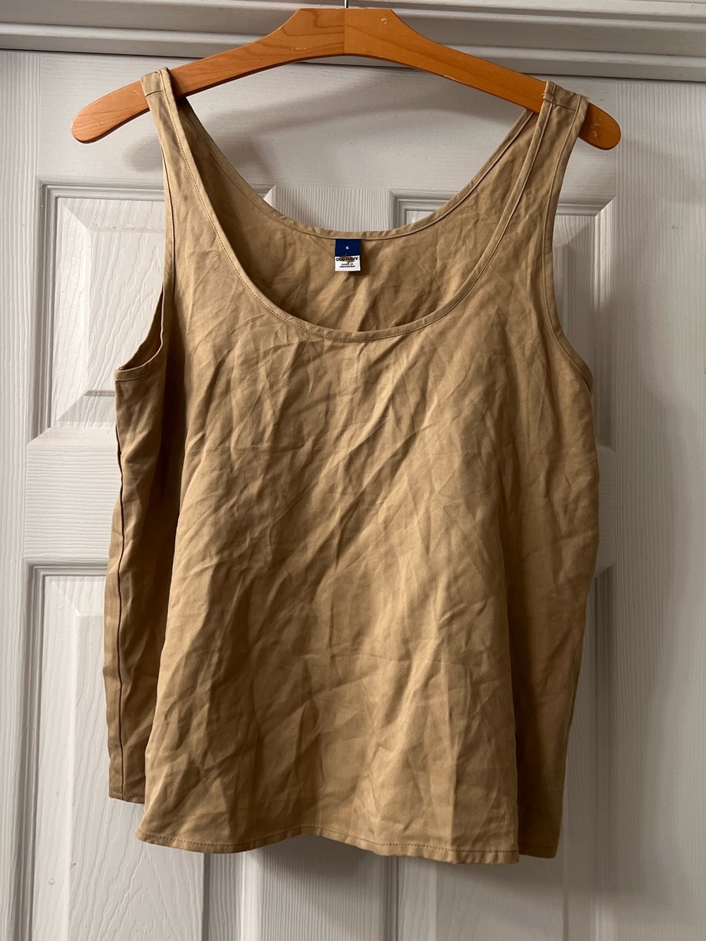 Old Navy Sleeveless Scoop Neck Tank - Beige/Tan Sz Small